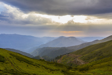Fototapeta premium Beautiful mountain summer view