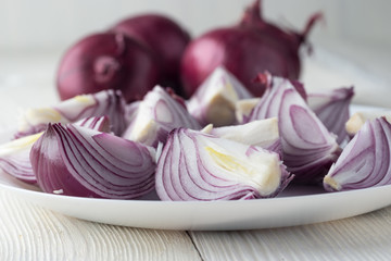 Portion of diced Red Onion