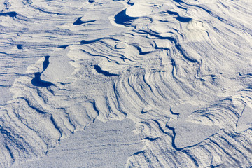 Snow surface structure winter background 