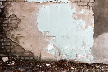 Old brick and plaster wall