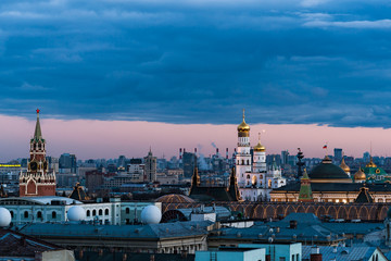 Fototapeta premium Russian Weather, Moscow, April 2017