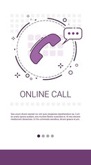 Online Call Customer Consulting Support Service Banner Vector Illustration