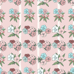 Exotic colorful flowers set