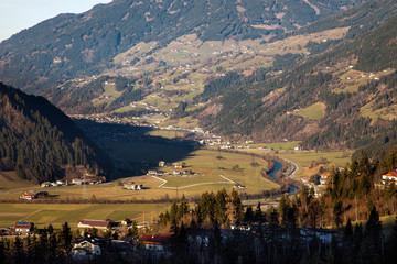 Beautiful mountain scenery in Zell am Ziller, Austria