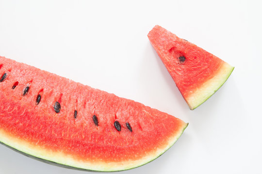 Close-up of watermelon on white background