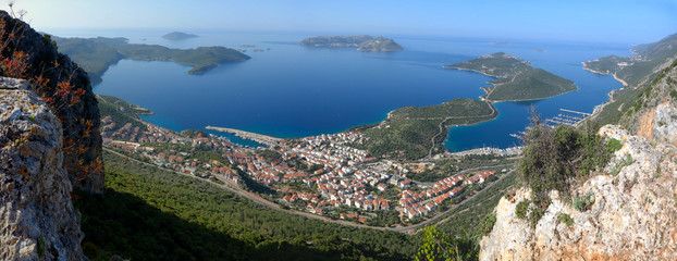 Fototapeta na wymiar View of the town Kas, Lycian Coast, Turkey