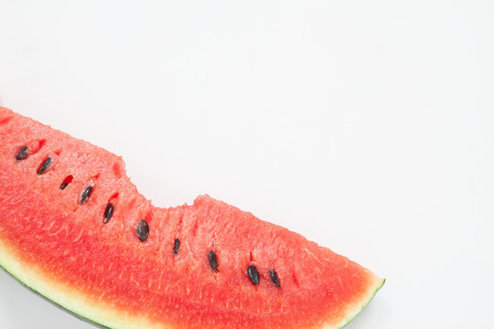 Close-up of watermelon on white background