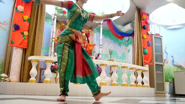 Krishna dance near the altar