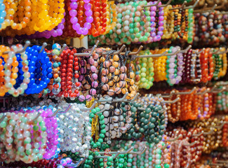 Wide range of colorful gemstone bracelets and bead jewelry