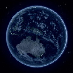 Australia at night from space