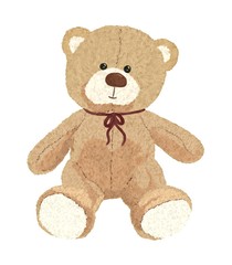 Cute teddy bear, drawing