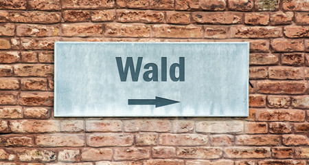Schild 225 - Wald