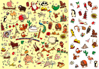 World Travel Visual Game: Find some items! Solution in hidden layer.