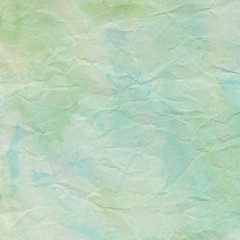 Green crumpled paper for background