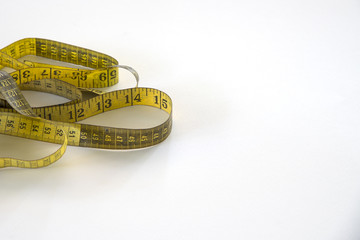 Isolate measuring tape on white background