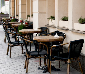Open restaurant terrace