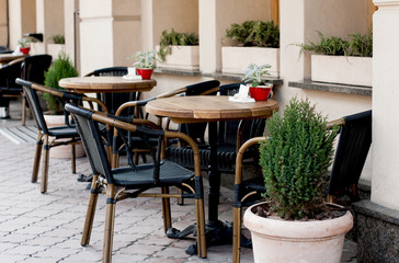 Open restaurant terrace