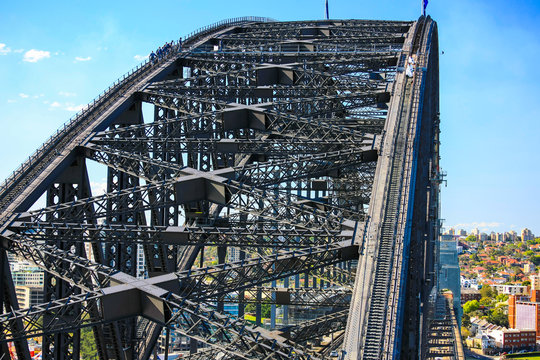 Sydney Harbour Bridge, Australia, Viewed From Right Above Facing North