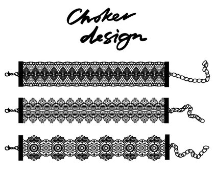 Choker Design. Collection Of Chokers.