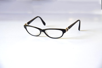 Isolated glasses on white background
