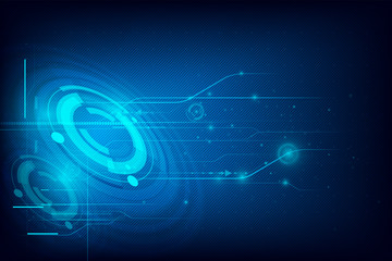 Futuristic Cyber technology abstract background with dotted circle HUD Head Up Display panel Vector illustration 006