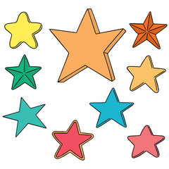 Fototapeta premium vector set of star