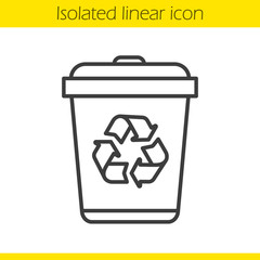Recycle bin linear icon
