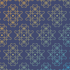 Vector border in Eastern style. Ornate element for design on moroccan backdrop. Ornamental lace pattern for wedding invitations and greeting cards. pattern is on swatches panel