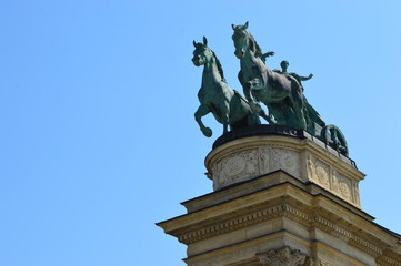 Fototapeta na wymiar Heroes` Square Budapest