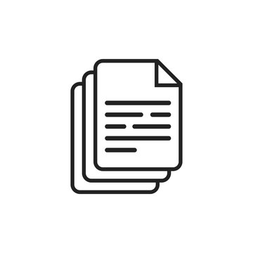 recommend clip art: Document icon vector illustration. Paper sheet simple pictogram.