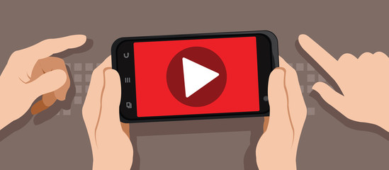 watching video with smartphone
