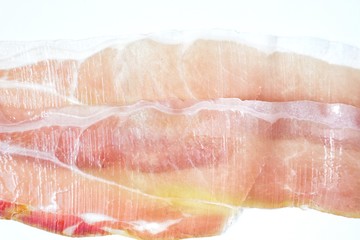 Bacon slices isolated