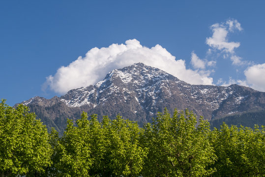 View of the top of Mount Legnone from the village of Colico - Lake Como (Italy)