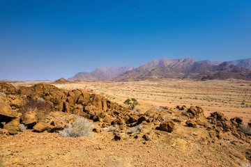 Panoramic view of Mt. Brandberg. Namibia, Africa