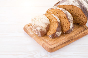 Cut rustic bread