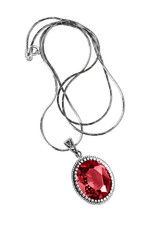 Ruby necklace isolated © Tarzhanova
