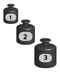 Weights isolated on white background