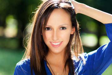 Portrait of a gorgeous smiling student