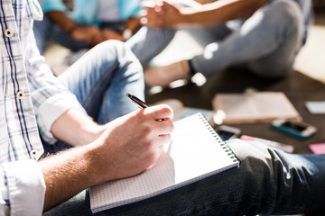young professional group working on new business project in small business office
