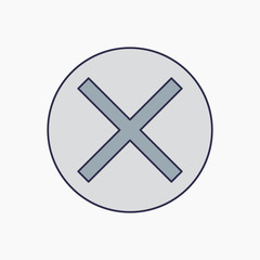 Obraz premium cancel icon line
