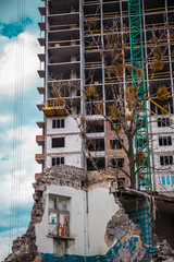 abandoned building window