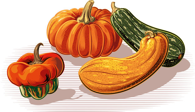 Composition of pumpkins.