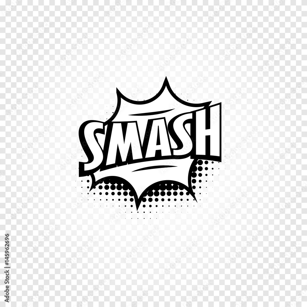 Aufkleber isolated abstract black and white color comics speech balloon icon on checkered background, dialogue