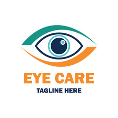 eye clinic / ophthalmic clinic / ophthalmology / optometrist icon with text space for your slogan / tagline, vector illustration