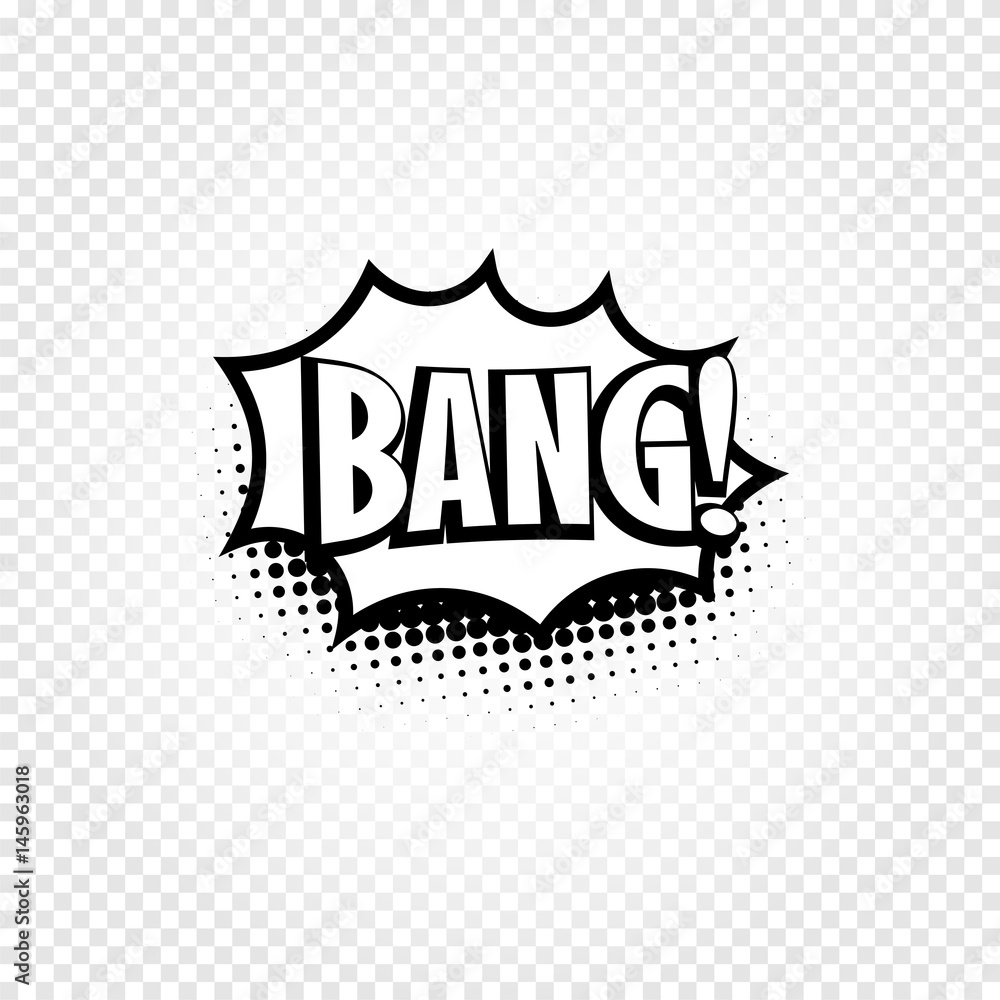 Aufkleber isolated abstract black and white color comics speech balloon icon on checkered background, dialogue