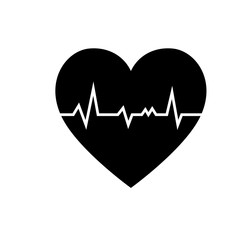 cardio heart icon over white background. vector illustration