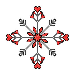 snowflake christmas decoration icon vector illustration design