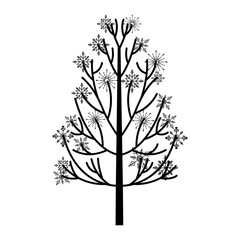 merry christmas pine tree vector illustration design