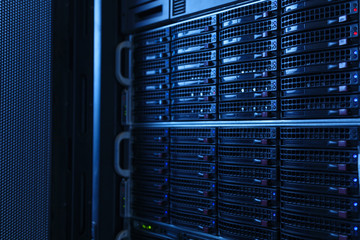 Network servers in data room Domestic Room .