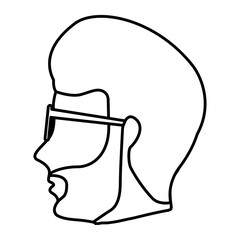 head young man icon vector illustration design